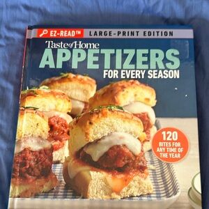 Taste of Home Appetizers For Every Season Cookbook - Blue and Red Cover